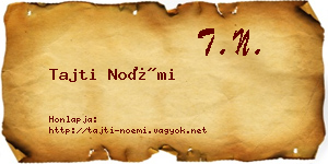 Tajti Noémi névjegykártya